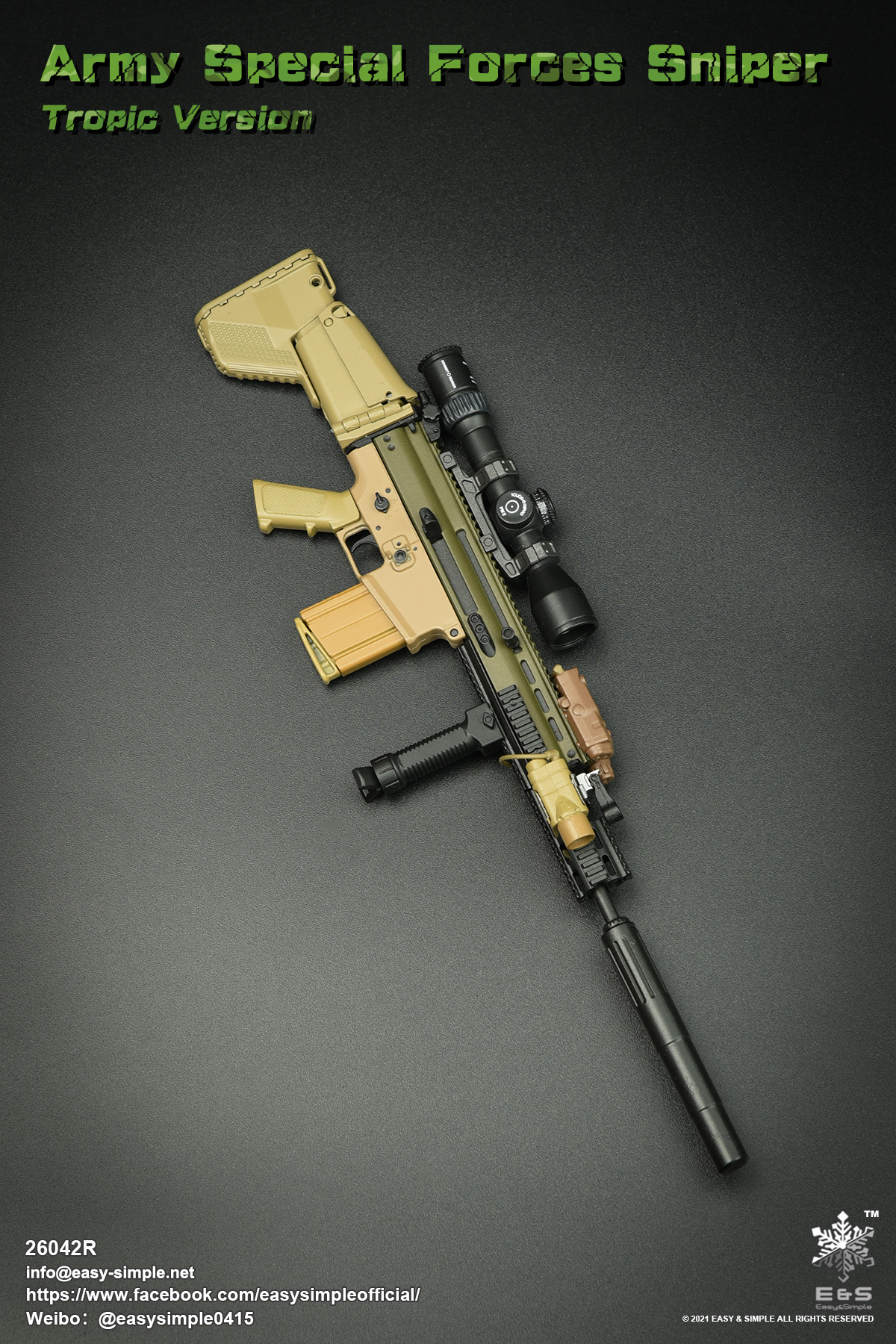 [สั่งจอง] Easy&Simple 26042R 1/6 : Army Special Forces Sniper Tropic Version