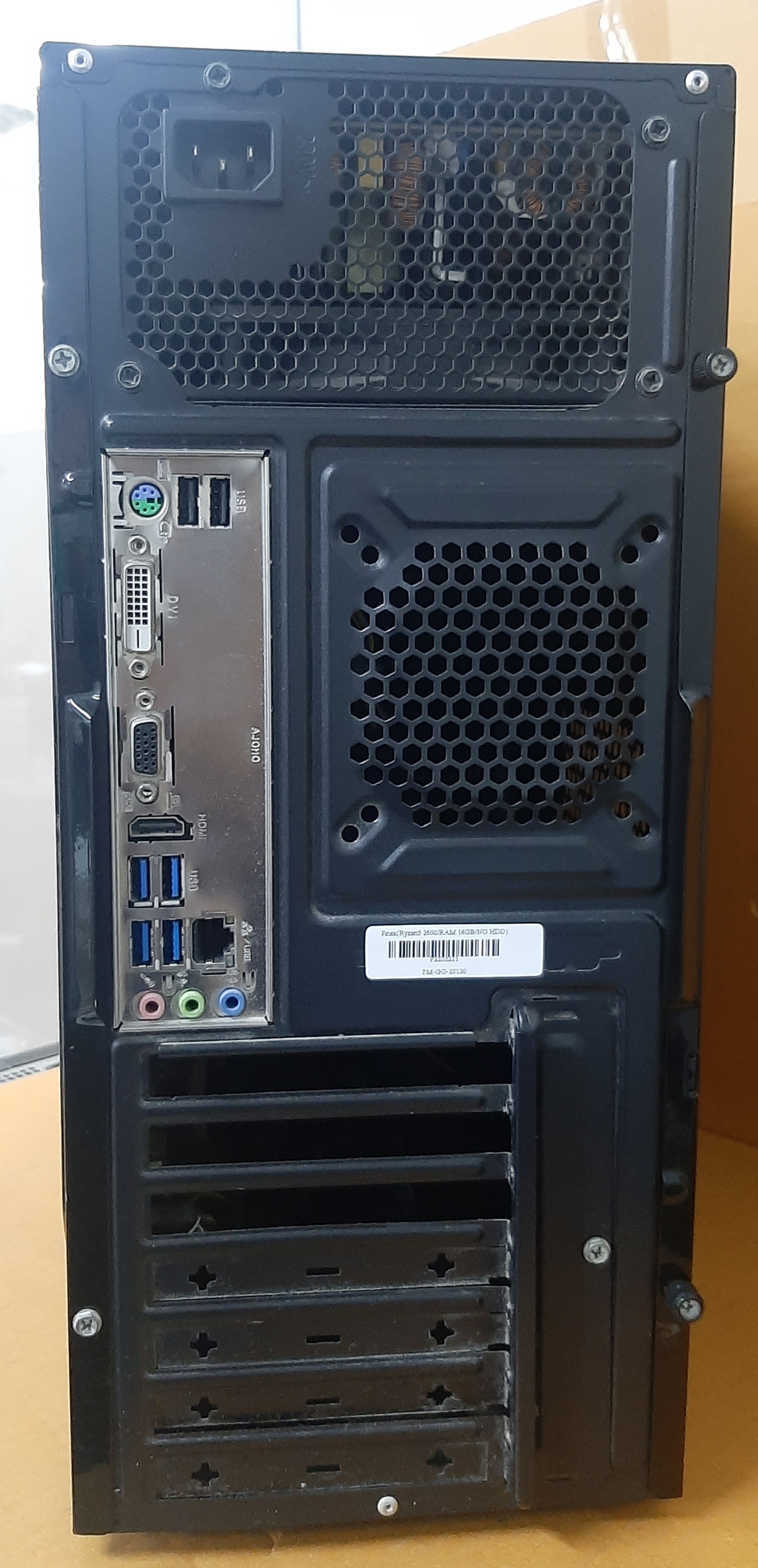 พีซีประกอบมือสอง เคส Finex (CPU Ryzen5 2600 Ram16GB SSD240GB VGA GTX1050Ti 4GB) สภาพดี ประกันร้าน 1 เดือน