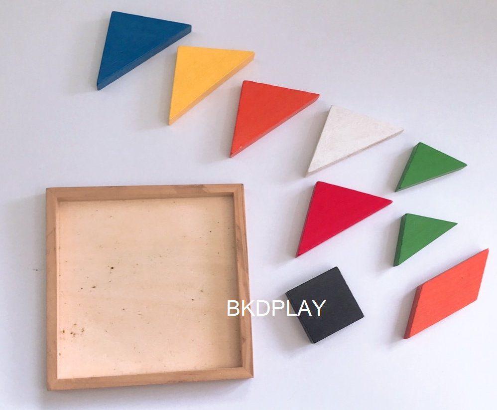 0353 บล็อคปฐมวัย ปริศนา9ชิ้น แทนแกรม,Tangram บล็อกสร้างสรรค์ปฐมวัย เรขาคณิตปริศนา 9 ชิ้น, ,ของเล่นเสริมพัฒนาการ,มอนเตสเซอรี่,ของเล่นเด็กอนุบาลมอนเตสซอรี่ ,montessori, สื่อการสอนประถม