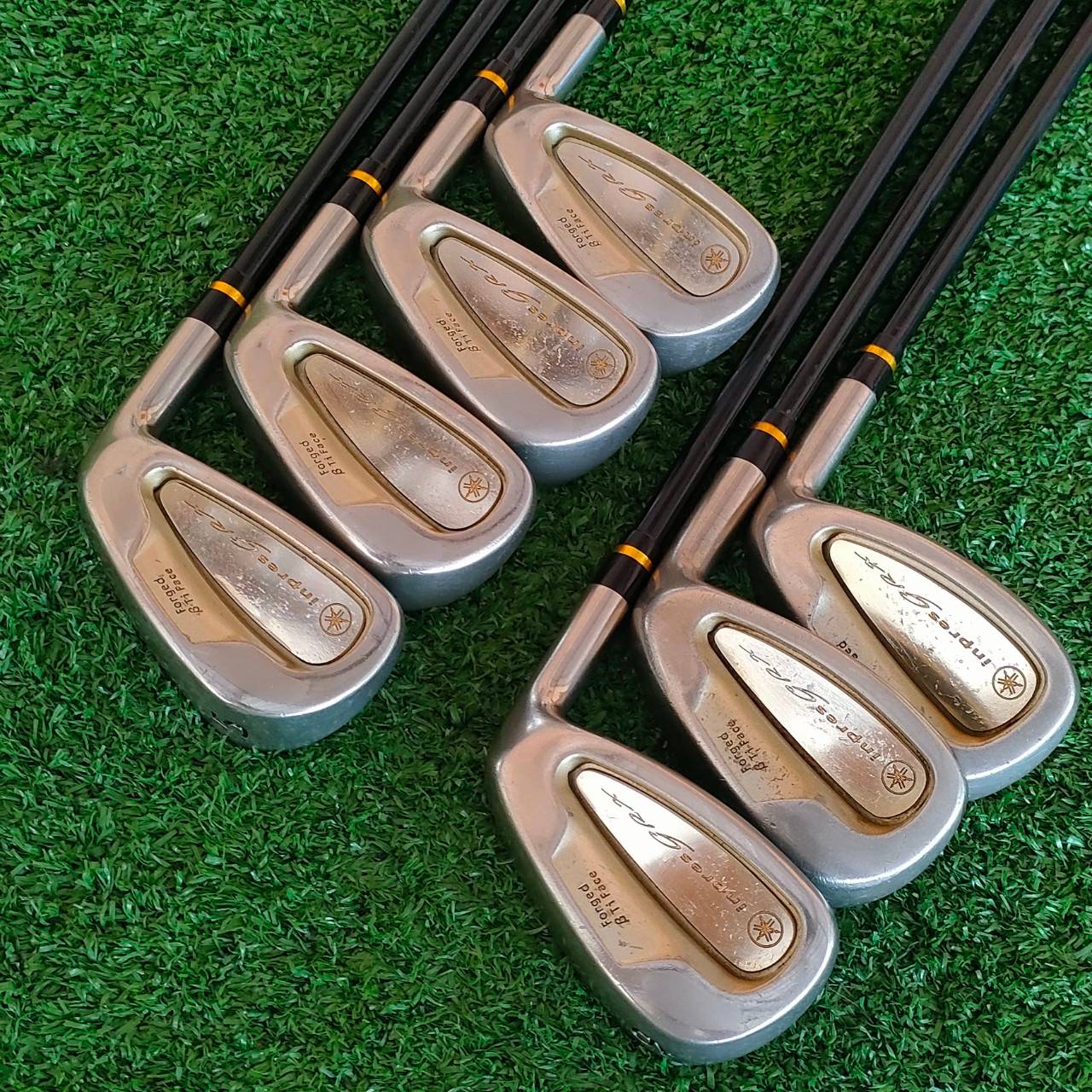 ชุดเหล็ก YAMAHA INPRES GRX มีเหล็ก 5- 9 เเละ PW AW ก้าน YAMAHA INPRES GRX รุ่นนี้พิเศษมากๆ เป็นเหล็ก FORGED ชุดเหล็กที่ FC YAMAHA ตามหา!!! รุ่นนี้พิเศษมากๆ เป็นเหล็ก FORGED พรีเมี่ยมจากประเทศญี่ปุ่นดังเดิม ไม้กอล์ฟมือสอง ของแท้ BY NakaraLuxurious