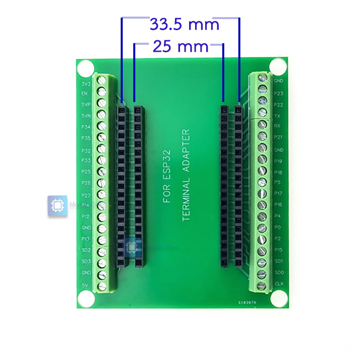 บอร์ดขยายขา ESP32-DevKit 38 Pin พร้อม Screw terminal ใช้งานง่าย ESP32-DevKitC Base