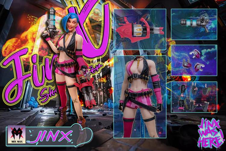 [สั่งจอง][Costume] จิ๊งซ์ อีสาวต๊อง จอมทำลายล้างปืนมโหฬาร LOL MIX MAX 1/6 JinX Accessories Package