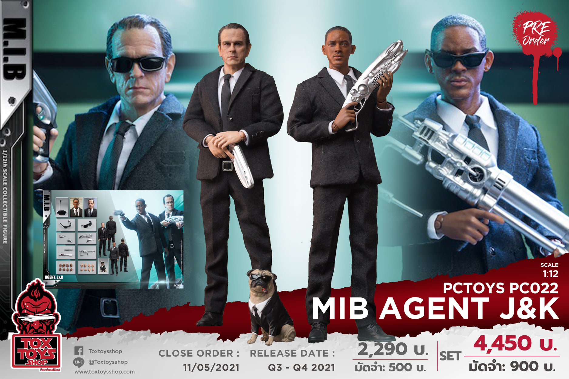 [สั่งจอง]PCTOYS PC022 1/12 : MIB Agent J&K