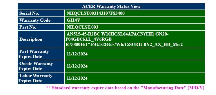Notebook Acer Nitro 5 AN515-45-R2BC