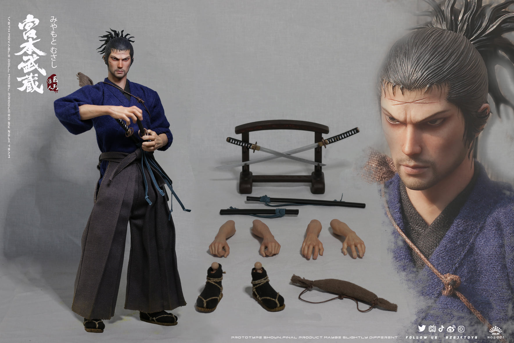 [สั่งจอง]ZGJKTOYS L-001 1/6 : Musashi Miyamoto