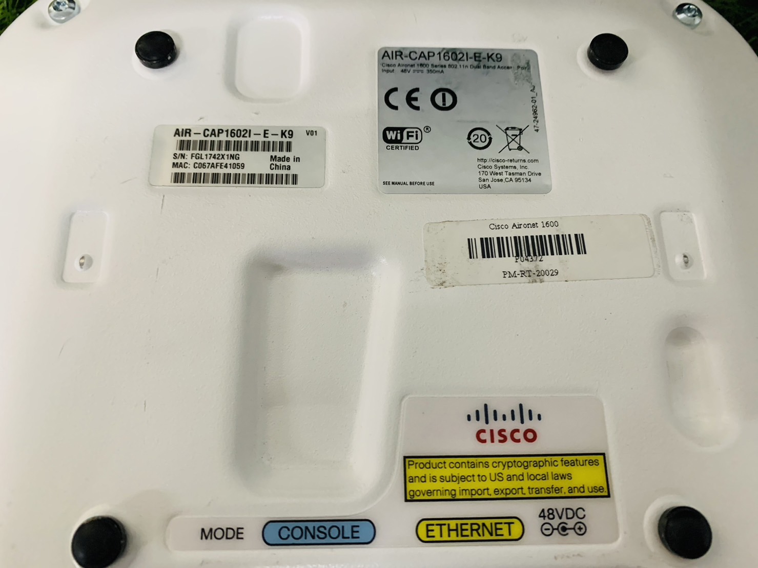แอ็กเซสพอยต์แบบไร้สาย Cisco Access Point Model AIR-CAP 1602I-E-K9
