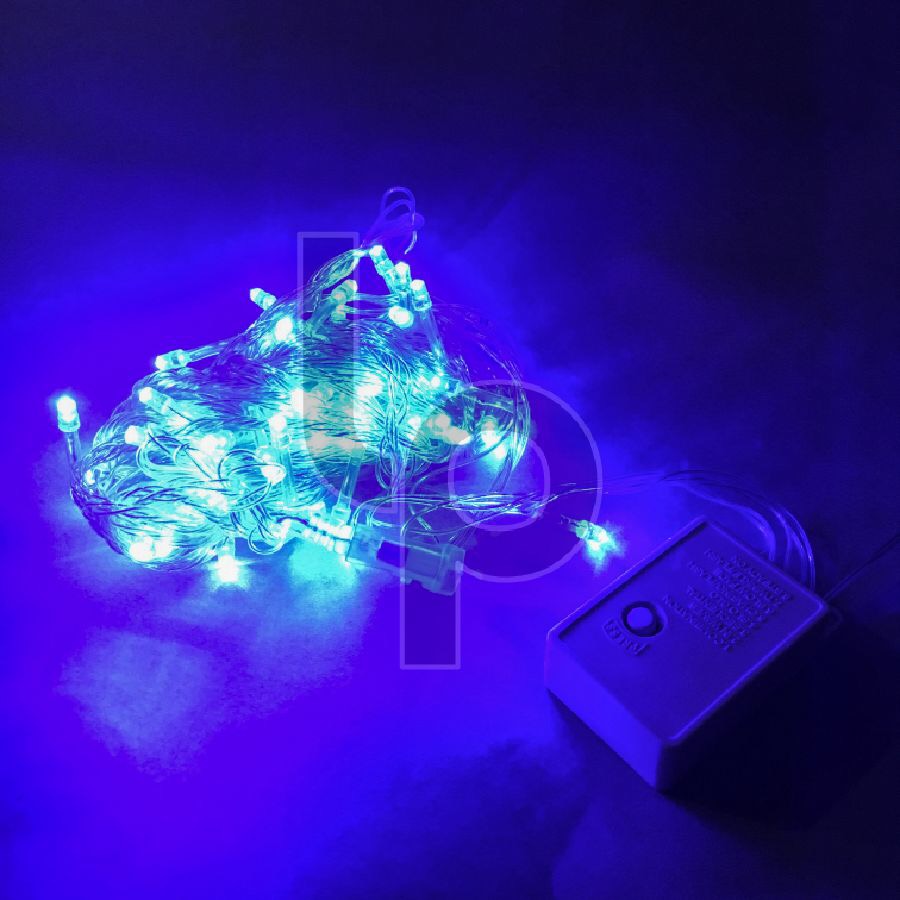 Led สีน้ำเงิน ไฟกระพริบ ริบบิ้น ยาว 9.5 เมตร