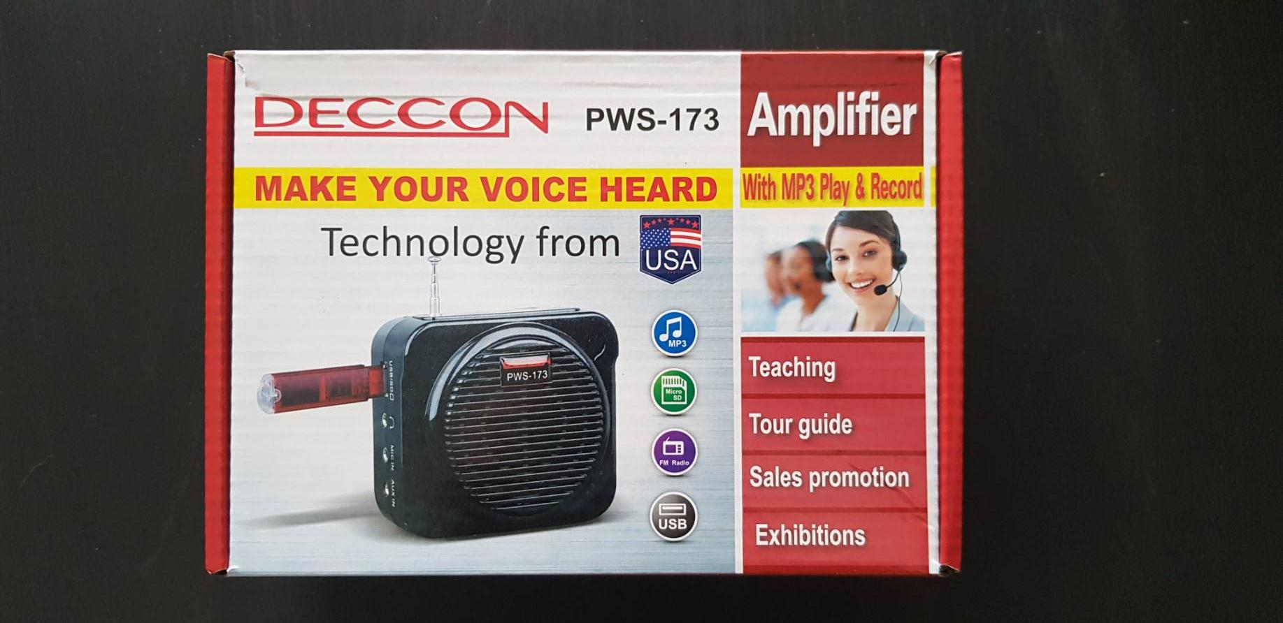 DECCON เครื่องเสียงพกพามีไมโครโฟนพร้อมใช้งาน คาดเอว รองรับการเปิดเพลง MP3 ผ่าน USB