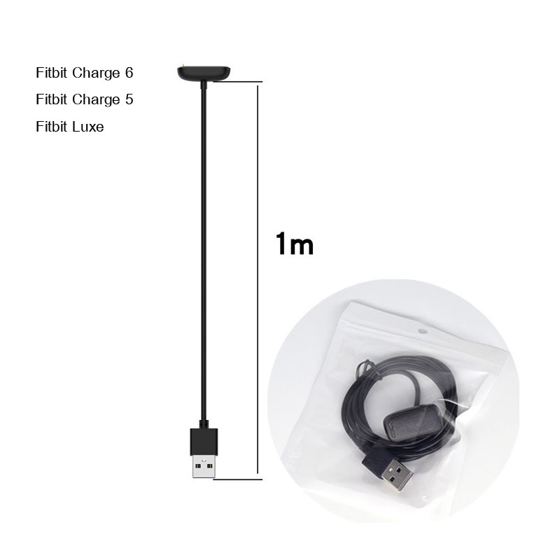 Shopdodi สายชาร์จ for Fitbit Charge 6/ Charge 5/ Luxe/ Charger