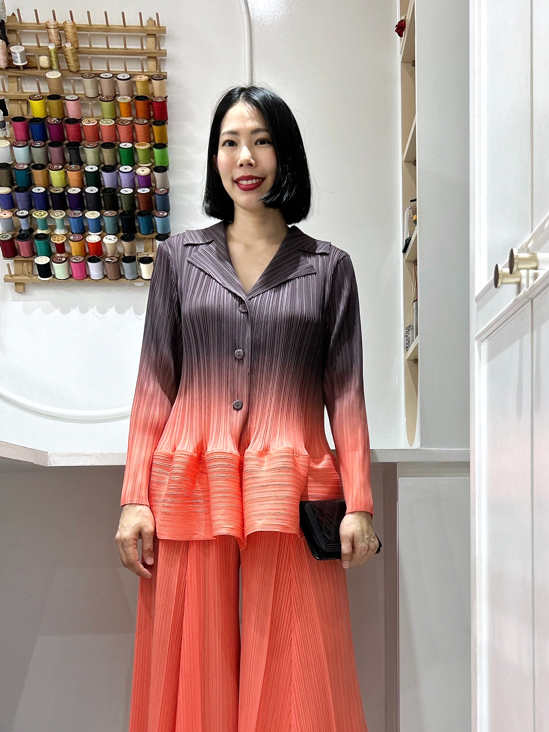 2MUAY รุ่น GA90113 เสื้ออัดพลีท RIPPLE GRADIENT PLEATED TOP 7 สี FREE SIZE