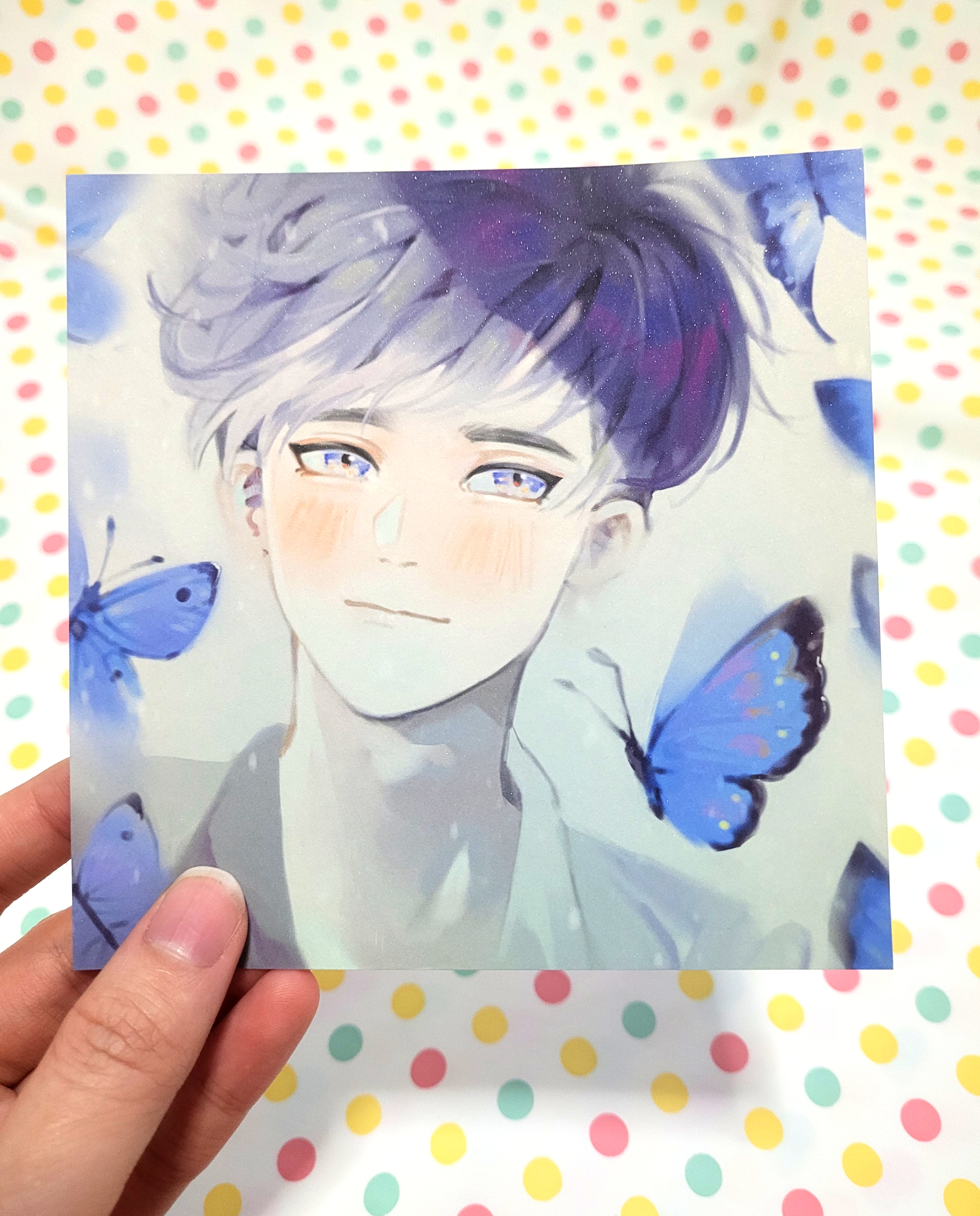 Art Print 4x6" Ken-chan Butterfly Blue