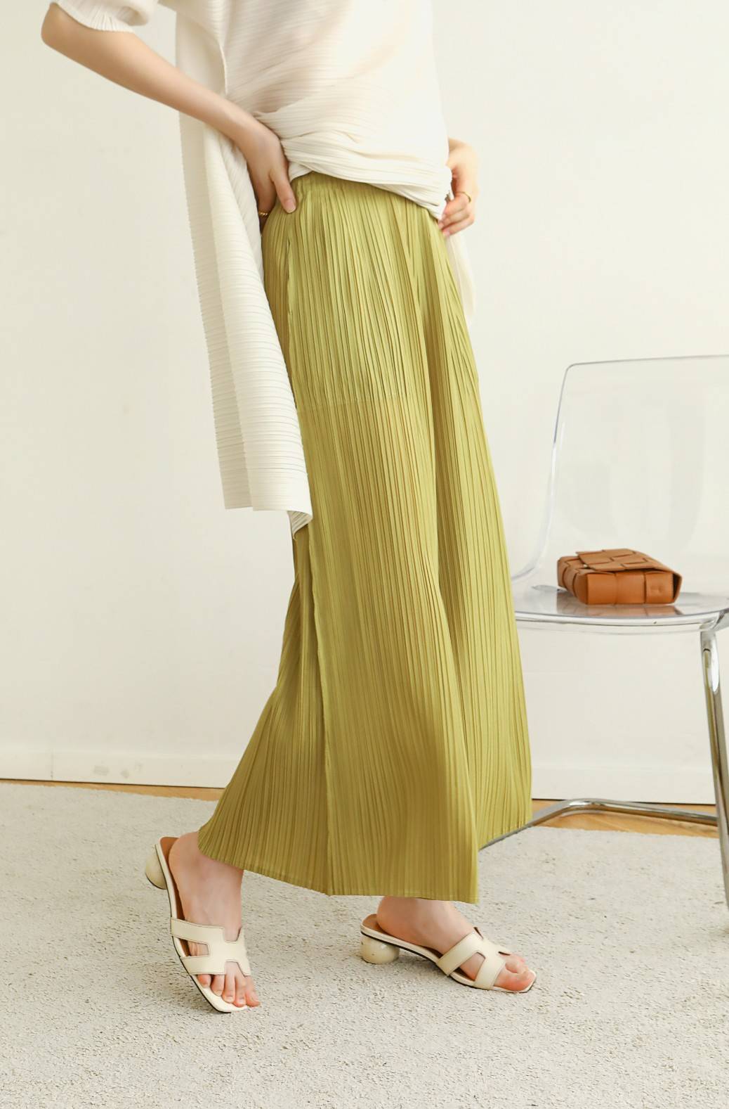 ปรับราคาลง20%!! ยาว 35.5นิ้ว!! 2MUAY รุ่น GJO2122 กางเกงผู้หญิง กางเกงพลีทคุณภาพ 6สี FREE SIZE LOOSE STRAIGHT PLEATED PANTS