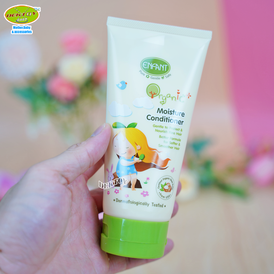 Enfant อองฟองต์ ครีมนวดผม Organic plus moisture conditioner เหมาะสำหรับเด็กอายุ 6 เดือนขึ้นไป