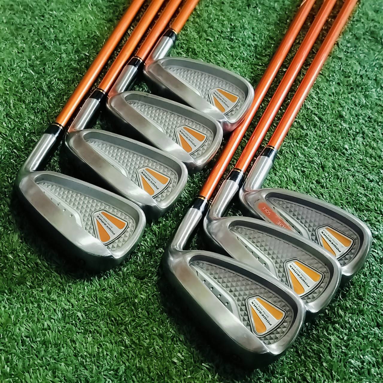 ชุดเหล็ก MAXFLI POWERMAX EXTRA WIDE SOLE มีเหล็ก 5 6 7 8 9 PW เเละ AW ก้าน POWERMAX FLEX R ทั้งชุด ไม้กอล์ฟพรีเมี่ยมมือสอง ของแท้ By NakaraLuxurious