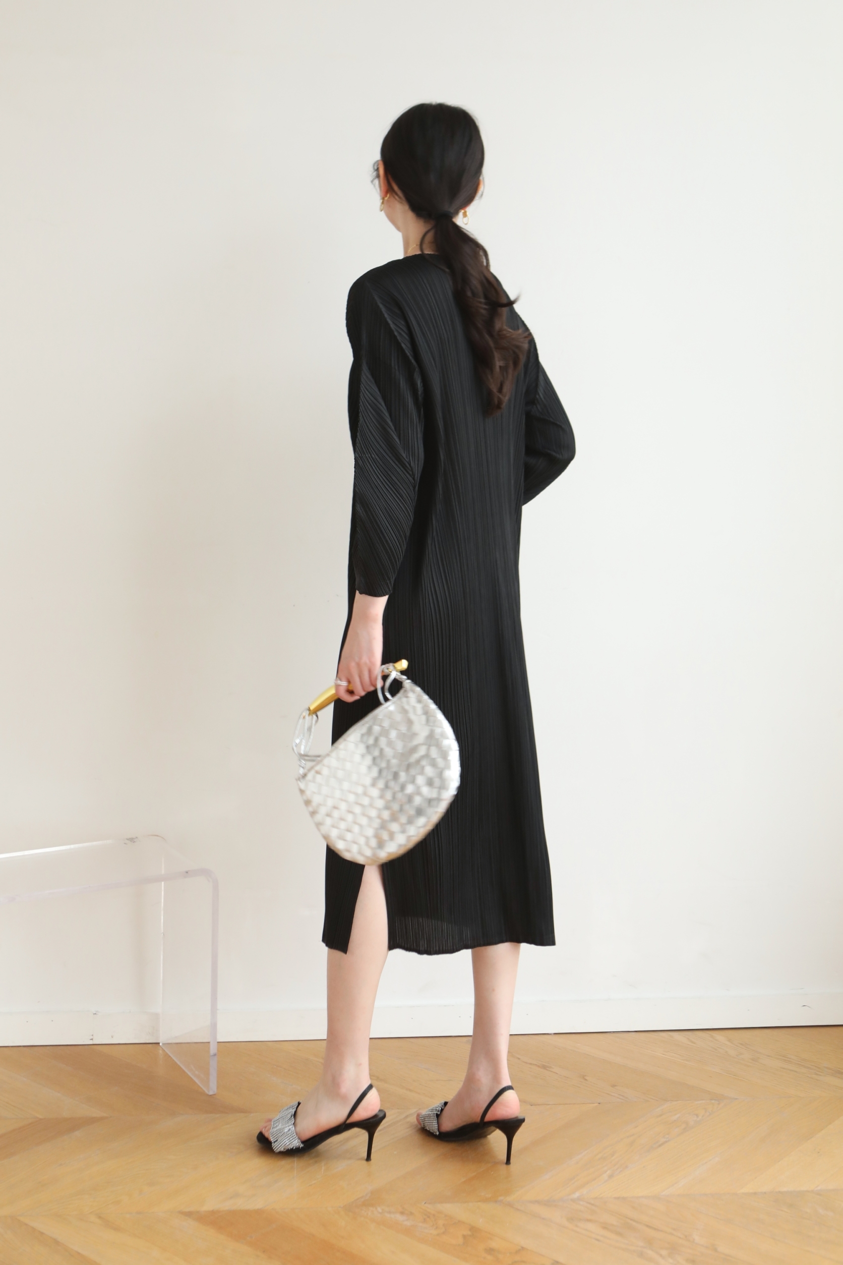 2MUAY รุ่น GJO8848 เดรสพลีทคุณภาพ LONG SLEEVE PLEATED DRESS 8 สี FREE SIZE