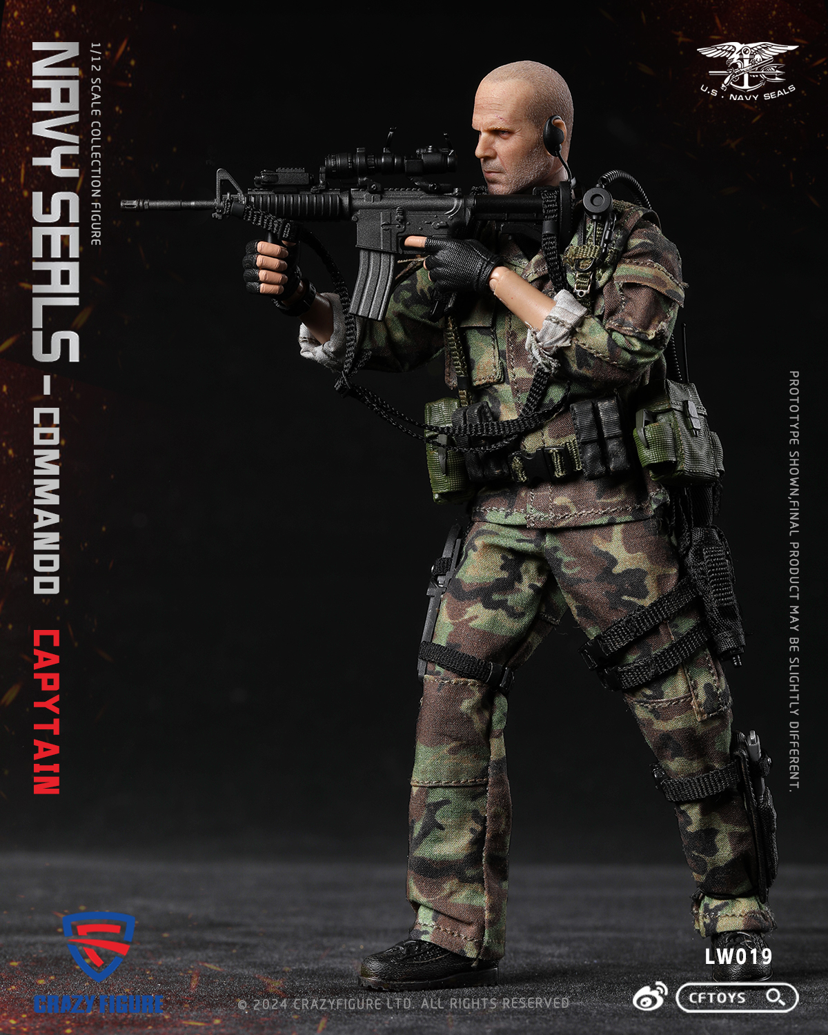 [พร้อมส่ง]CRAZY FIGURE （CFTOYS）LW019 1/12 : SEAL Special Assault Team-Captain