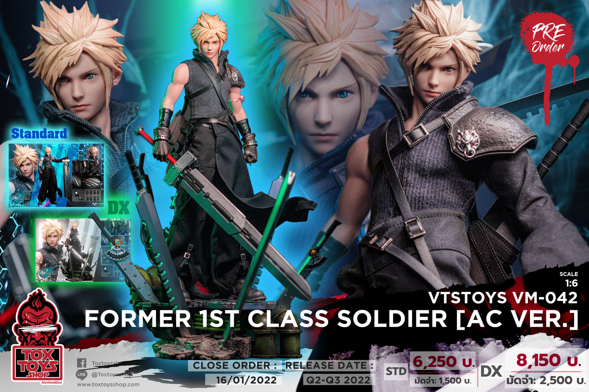[สั่งจอง]VTSTOYS vm-042 1/6 : FORMER 1st CLASS SOLDIER (AC version)
