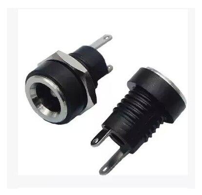 [ 5 ชิ้น ] DC jack ตัวเมีย DC power socket DC-022B socket 5.5*2.5MM thread with nut (female DC jack)