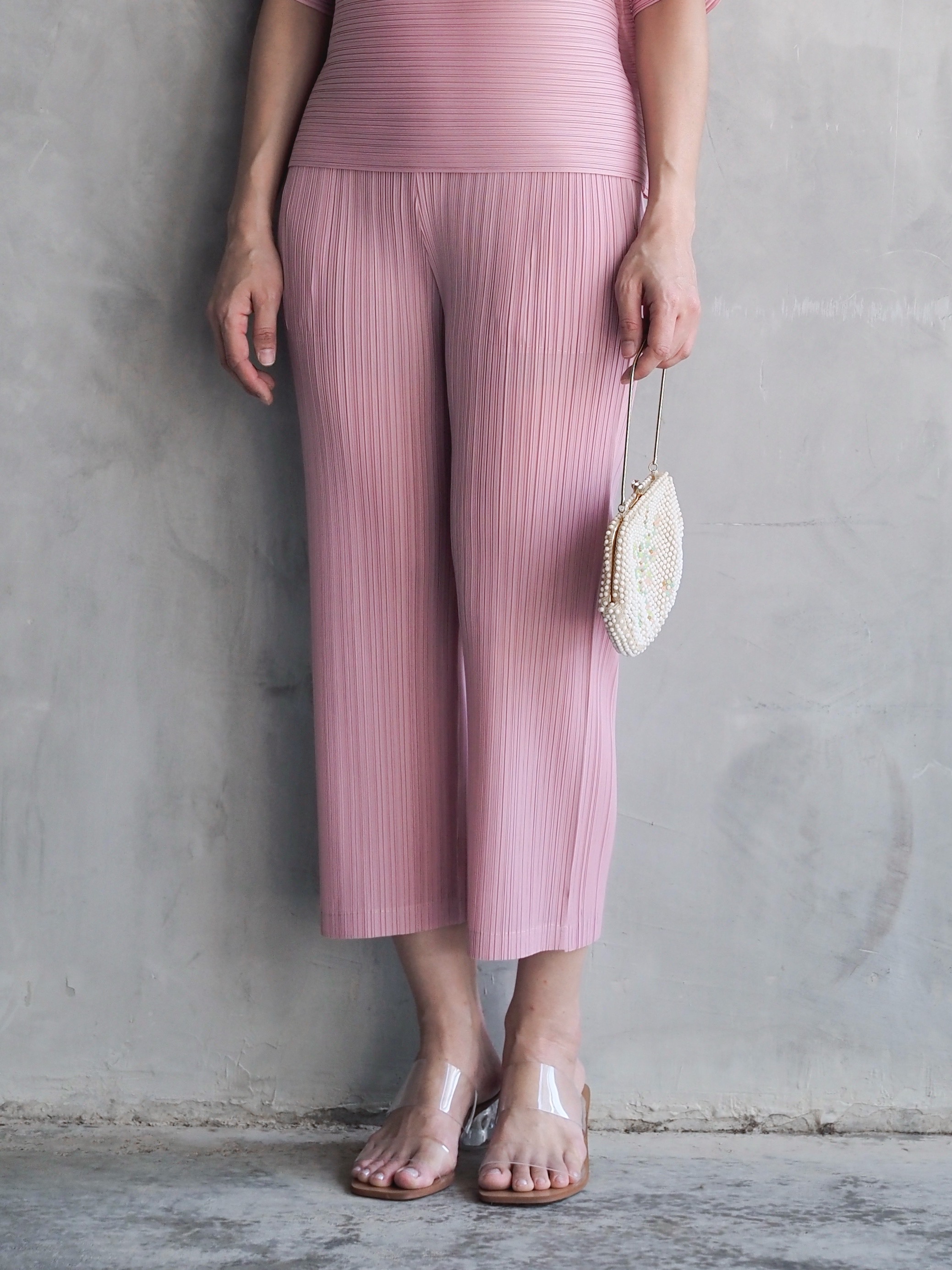 ยาว34นิ้ว! 2MUAY รุ่น GJO7573-9 กางเกงอัดพลีทคุณภาพ STRAIGHT LEG PLEATED PANT 7 สี FREE SIZE