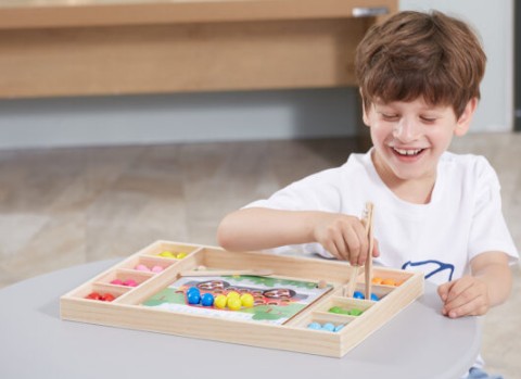 บอร์ดไม้ต่อลูกบอลภาพต่างๆ ของเล่นเด็ก, สื่อการสอน , ของเล่น ,ของเล่นเสริมพัฒนาการ ของเล่นเด็กอนุบาล พร้อมส่ง