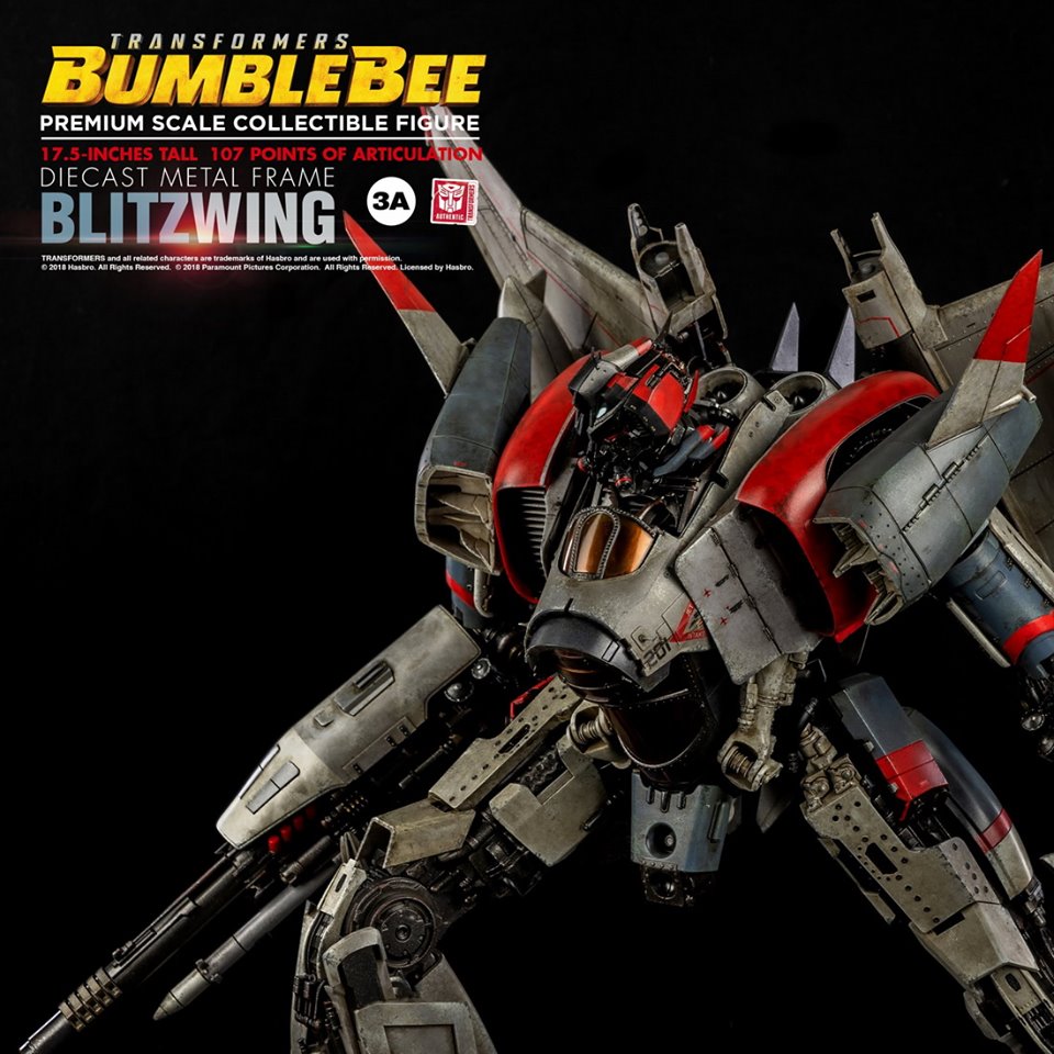 [สั่งจอง]Hasbro x 3 a: 17.5 " blitzwing transformers bumblebee ระดับพรีเมี่ยมสเกลสำหรับหุ่นสะสม