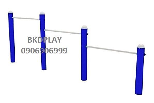 เครื่องออกกำลังกาย กลางแจ้ง ชุดอุปกรณ์ บริหารแขน หน้าอก หัวไหล่ แบบบาร์ ดันข้อ 3 ระดับ ลานกีฬา อเนกประสงค์ สนามกีฬา ผลิตในไทย สั่งทำตามสีที่ต้องการได้