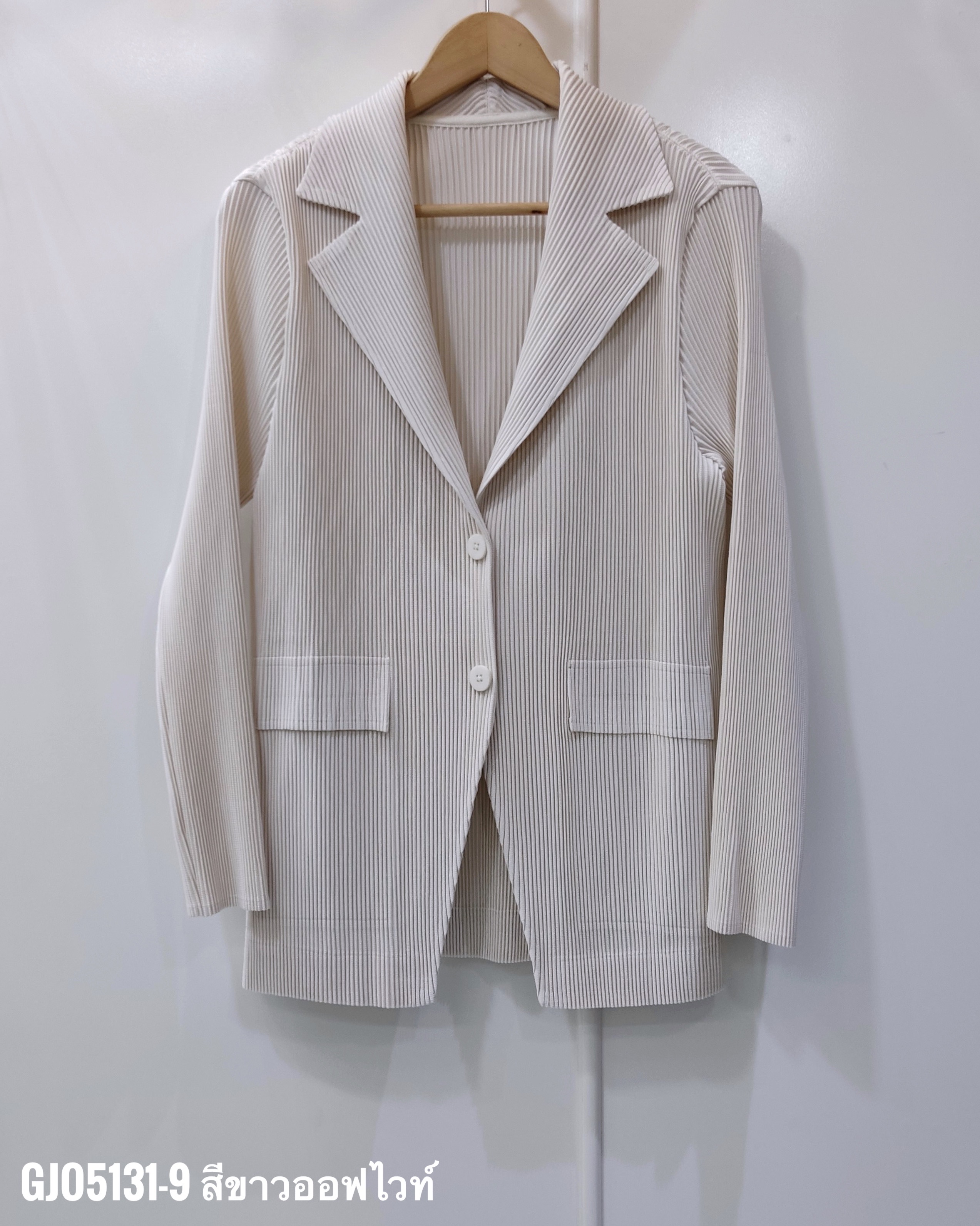 เพิ่มสีใหม่!! 2MUAY รุ่น GJO5131-9 เสื้อคลุมพลีทคุณภาพ THICK V NECK LONG SLEEVE PLEATED CARDIGAN 10 สี FREE SIZE