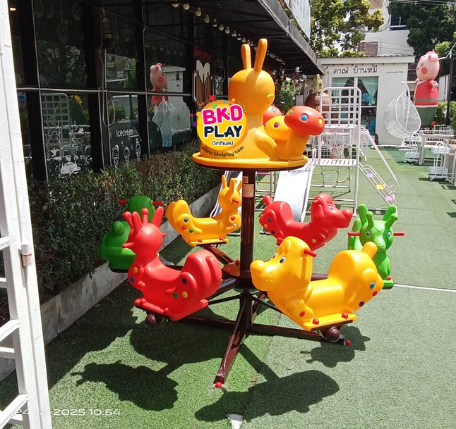ม้าหมุนกระต่ายน้อย 6 ที่นั่ง ของเล่นเด็ก สินค้าพร้อมส่ง คิดค่าส่งตามจริง สินค้าราคาโรงงาน