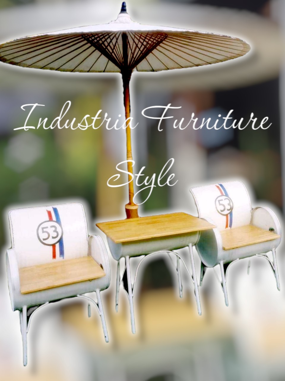🛢️เฟอร์นิเจอร์ถังน้ำมันTable&Chair#counterbarถังน้ำมันสําเร็จรูป🍿#CounterBarถังน้ำมันDesign 15-09-004