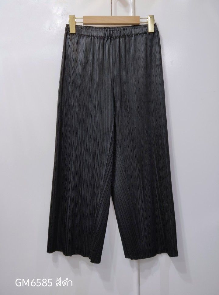 ยาว 31.5 นิ้ว 2MUAY รุ่น GM6585 กางเกงอัดพลีท STRAIGHT LEG PLEATED PANTS 15 สี FREE SIZE