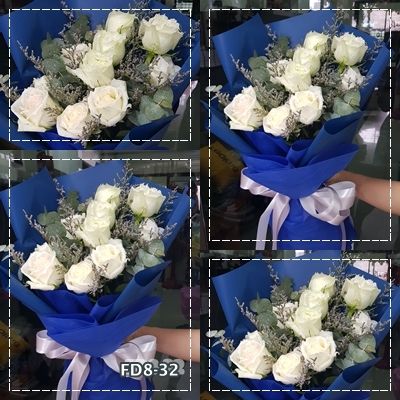 FD8-32 : ช่อกุหลาบขาว