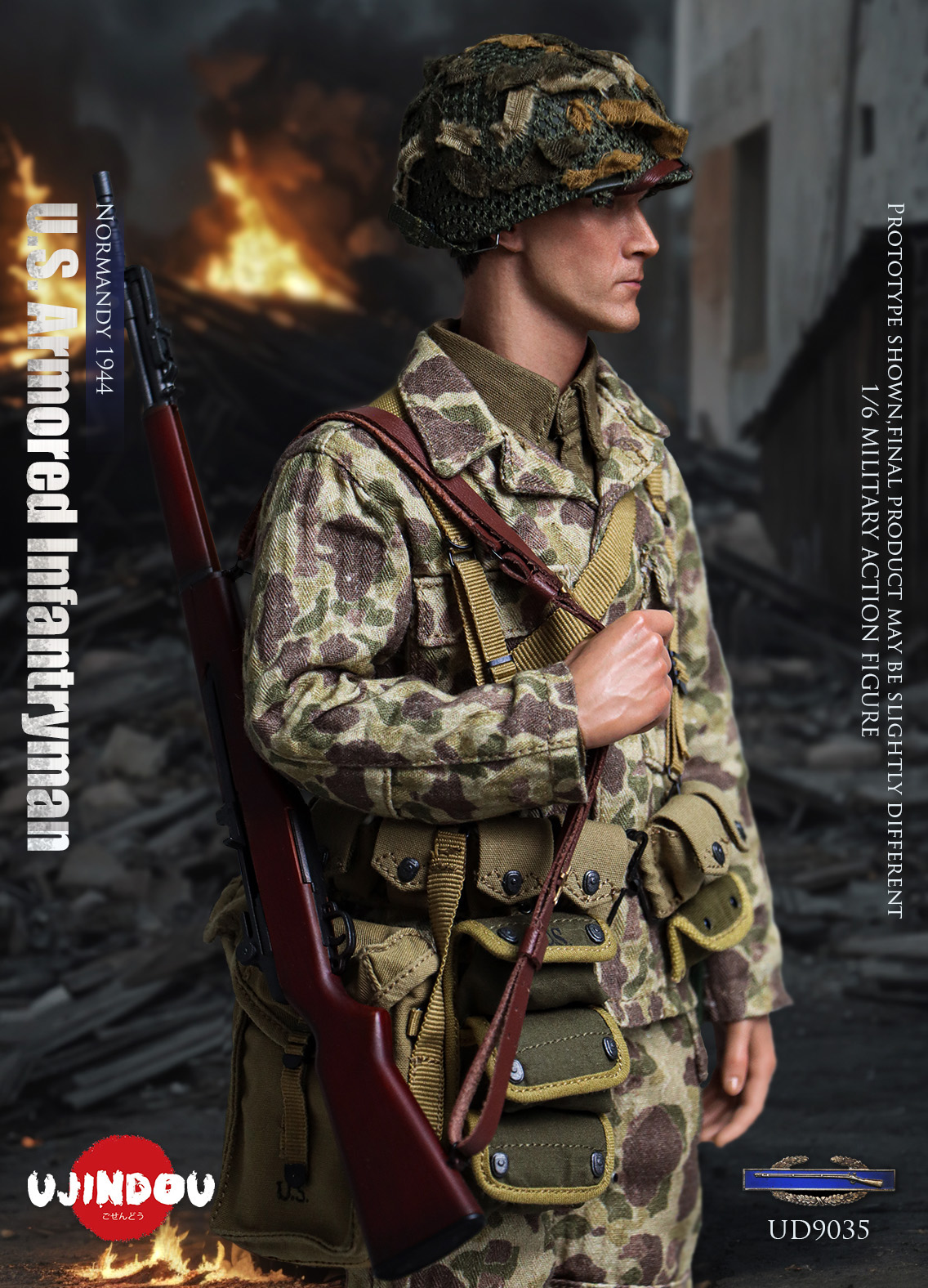 [สั่งจอง] UJINDOU UD9035 1/6 : WWII U.S. Armored Infantryman,Normandy 1944