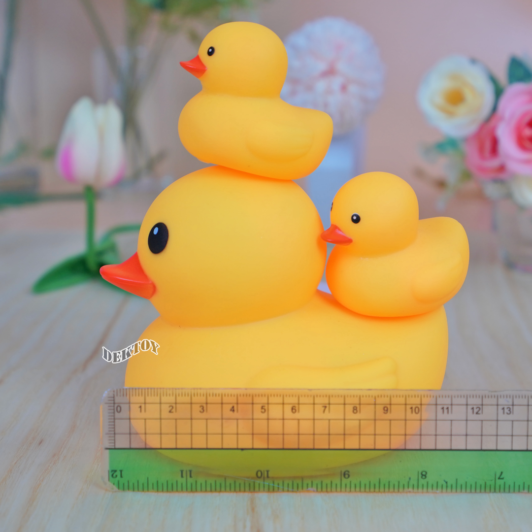 Wisher toy ของเล่นเด็ก ยางบีบเป็ดแม่ลูก ยางบีบเป็ดลอยน้ำ 3 ตัว 668-45