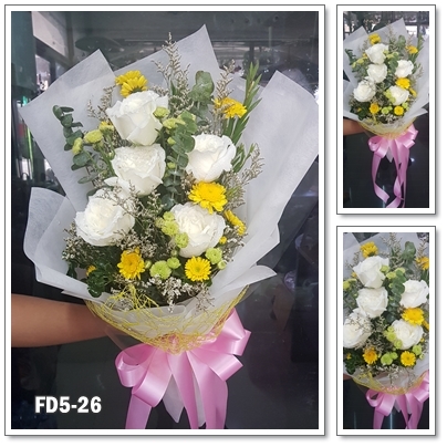FD5-26 ช่อกุหลาบขาว