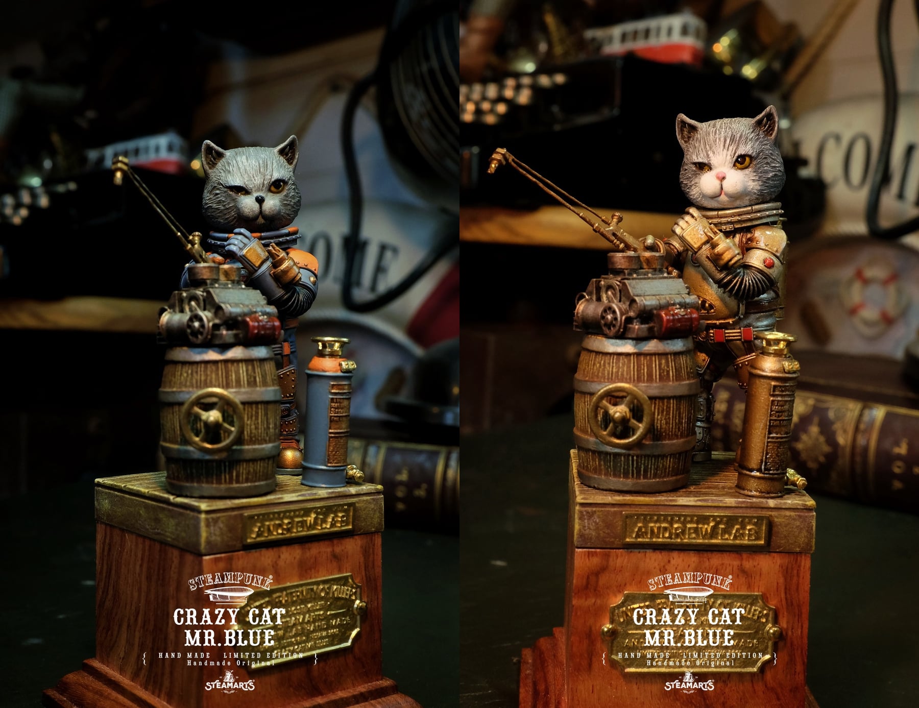 [สั่งจอง] STEAMARTS : Steampunk NO.001 MR.Blue CRAZY CAT