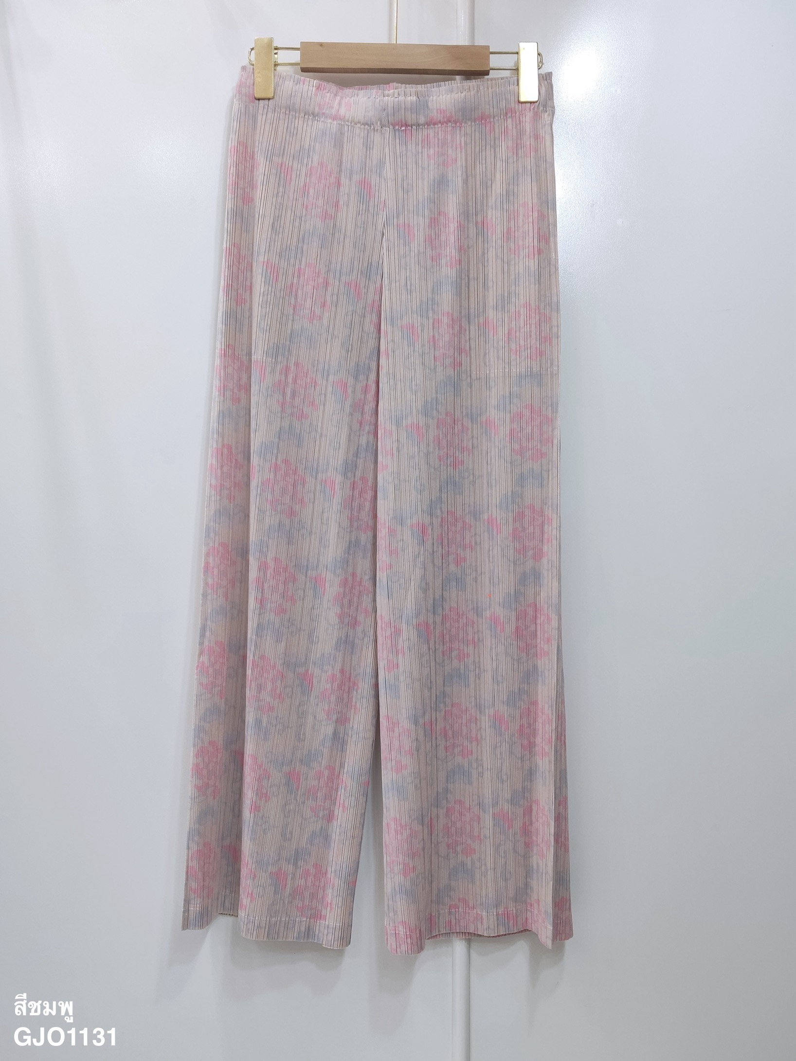 ปรับราคาลง20%!! ยาว 35นิ้ว!! 2MUAY รุ่น GJO1131 กางเกงพลีทคุณภาพ STRAIGHT LEG PRINTED PLEATED PANTS 4 สี FREE SIZE