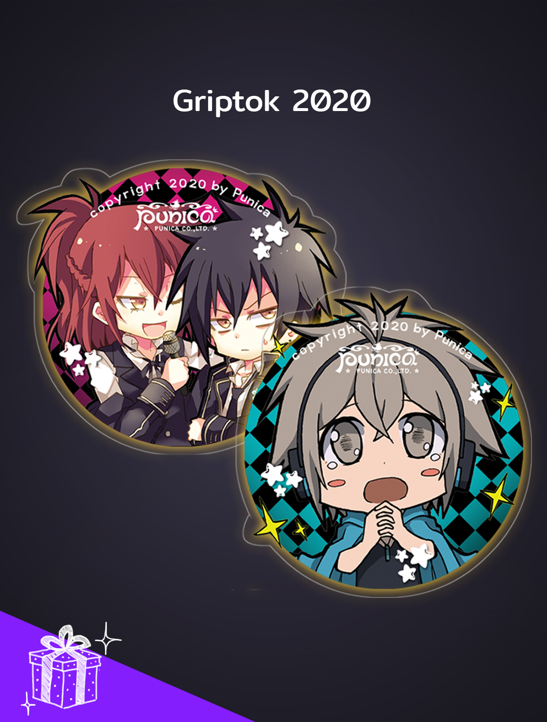อะคริลิกติดเคสโทรศัพท์ ลายตัวการ์ตูน Griptok 2020
