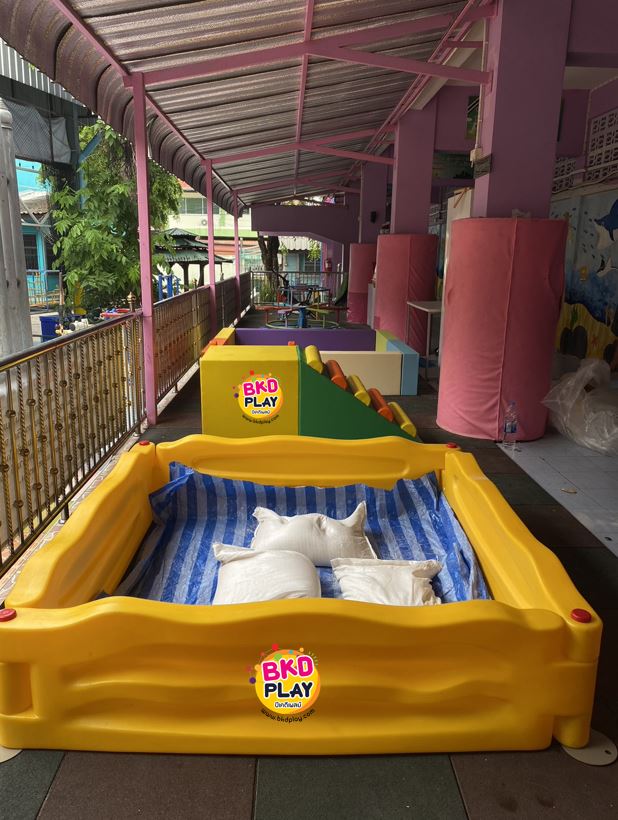 บ่อทรายสี่เหลี่ยม , กระบะทรายเด็ก, บ่อทรายเด็กเล่น ของเล่นเด็ก พร้อมส่งราคาโรงงาน
