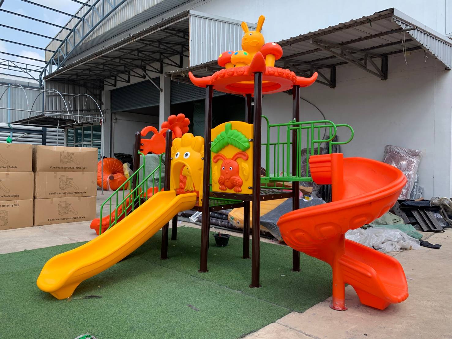 เครื่องเล่นสนามกลางแจ้ง,ชุดกระต่ายซุปเปอร์สไลด์, ครุภัณฑ์สนามเด็กเล่น, สพฐ,โครงการโรงเรียนประชารัฐ ศูนย์พัฒนาเด็กเล็ก playground,สไลเดอร์,ของเล่นเสริมพัฒนาการ,เครื่องเล่นสนาม, สนามเด็กเล่น