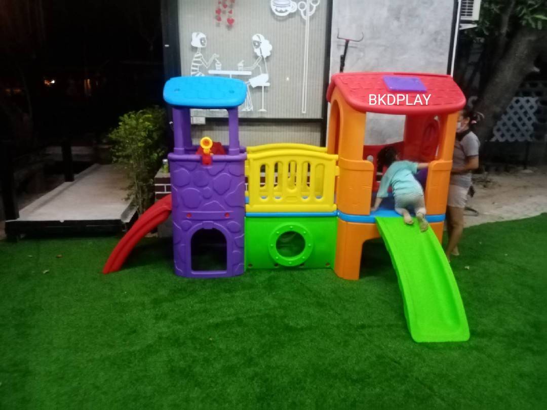 บ้านน้อย2ชั้นหลากสี บ้านสไลเดอร์ สไลเดอร์พร้อมปีนป่าย บ้านสไลเดอร์ของเล่น บ้านน้อยสองชั้น สไลเดอร์บ้าน,กระดานลื่น , เครื่องเล่นสนามในร่ม กลางแจ้ง kidszone พร้อมส่ง