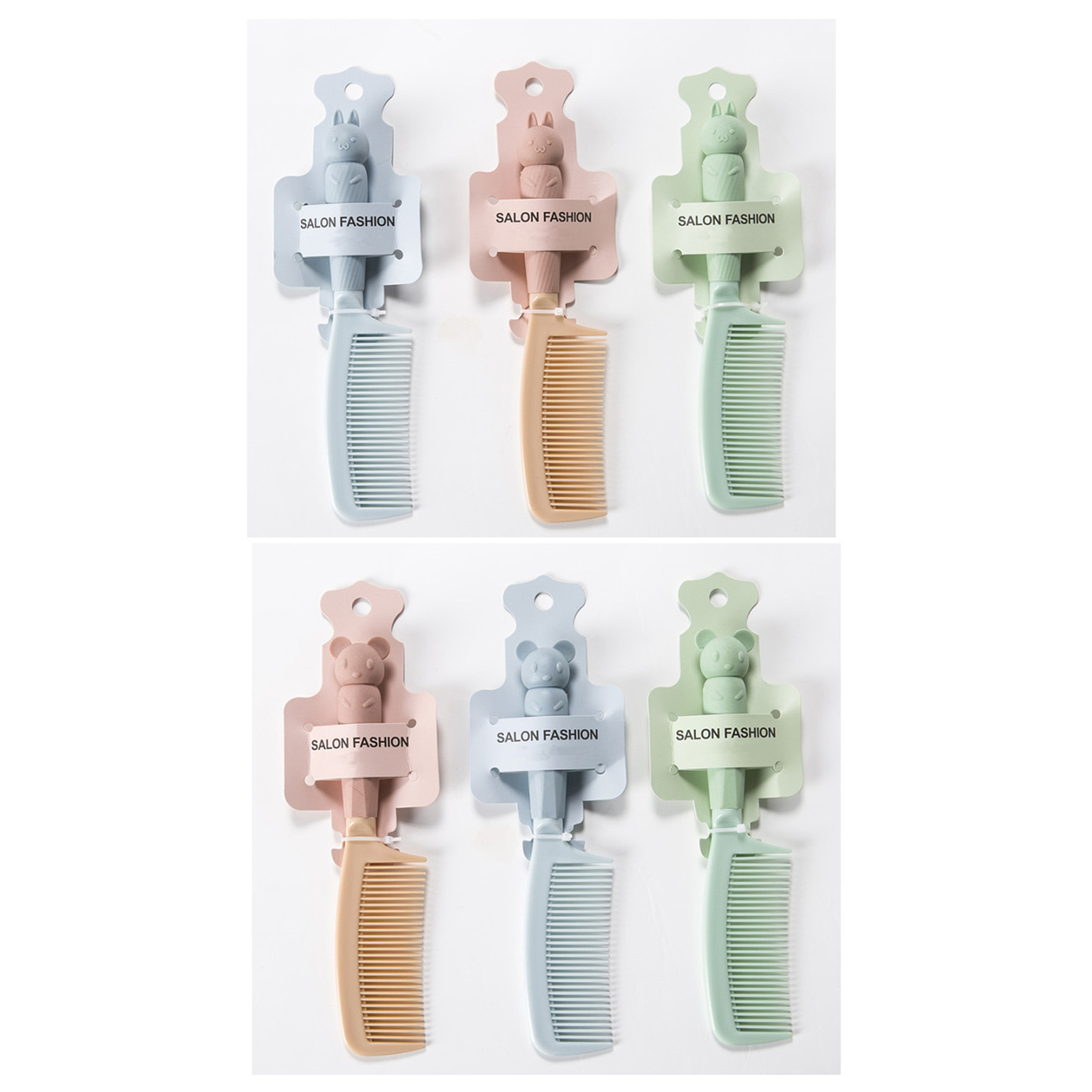 🔥Sale ลดราคา🔥 หวีซี่ Set-4 หัวการ์ตูน 1191 ขนาด 22x4.5cm มีให้เลือก 2ลาย ลายละ 3สี ดีไซน์สวย