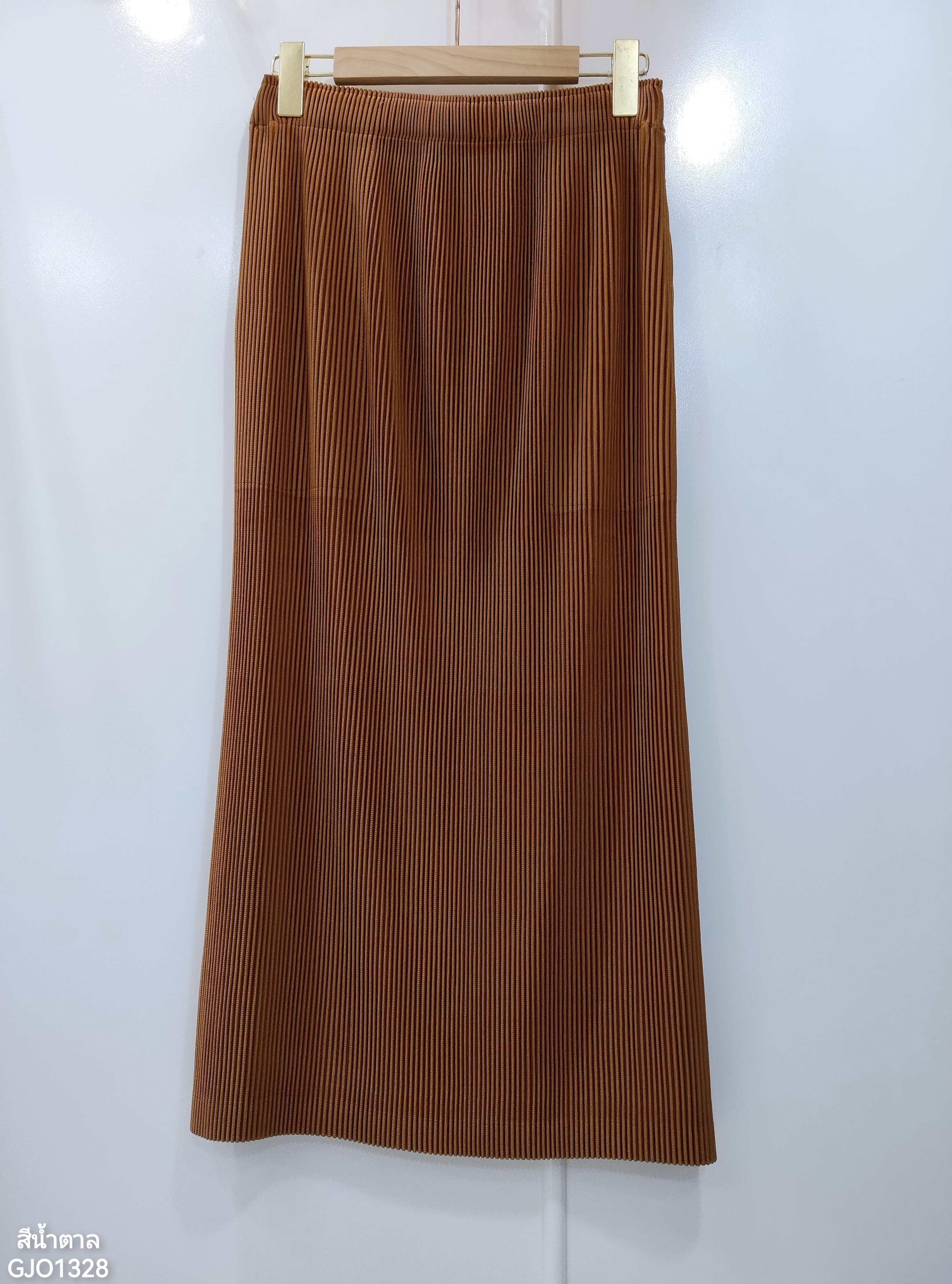 ยาว 33นิ้ว! 2MUAY รุ่น GJO1328 กระโปรงพลีทคุณภาพ THICK STRAIGHT PLEATED SKIRT 12 สี FREE SIZE