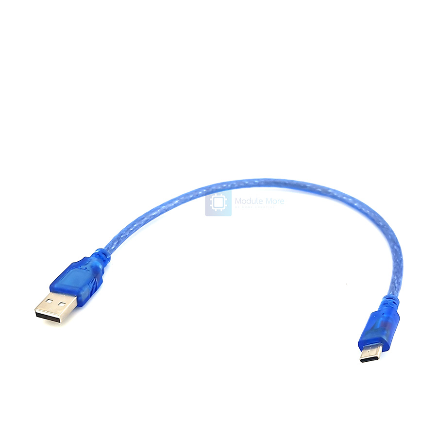 USB to USB Type-C cable for uploading the Arduino ESP32 board, length 30cm.