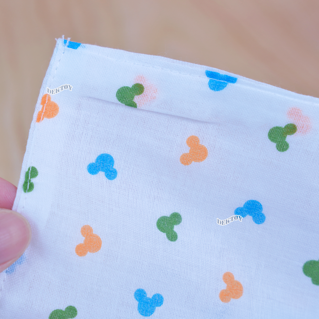 Gold Baby ผ้าอ้อมสาลู 2 ชั้นเกรดA ลายหัวการ์ตูน 12 ผืน