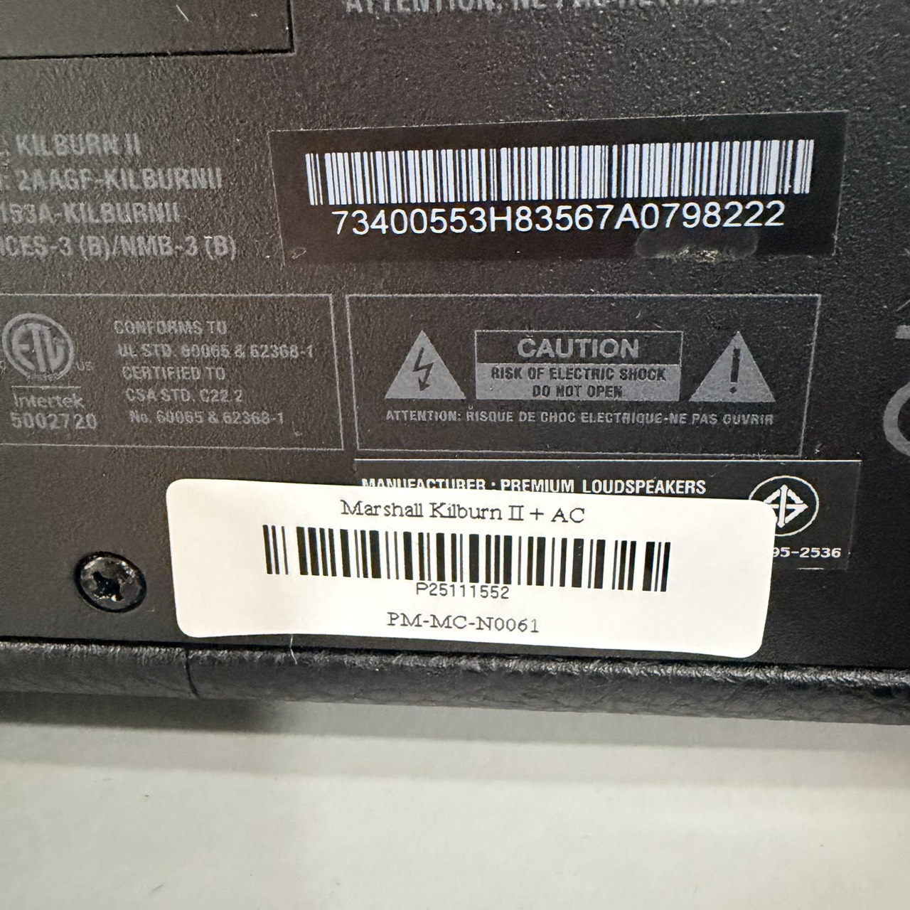 Marshall Kilburn II + AC *** แบตเสีย เสียสายใช้งานได้ปกติเครื่องสวย