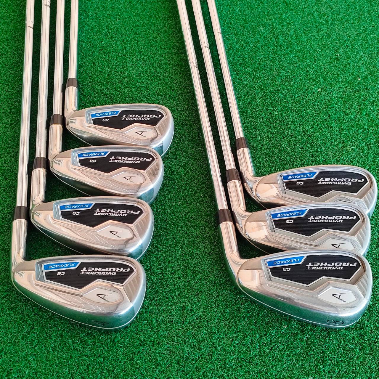 ชุดเหล็ก DYNACRRFT PROPHET CB FLEXFACE มีเหล็ก 4 - 9 เเละ PW ก้าน APOLLO