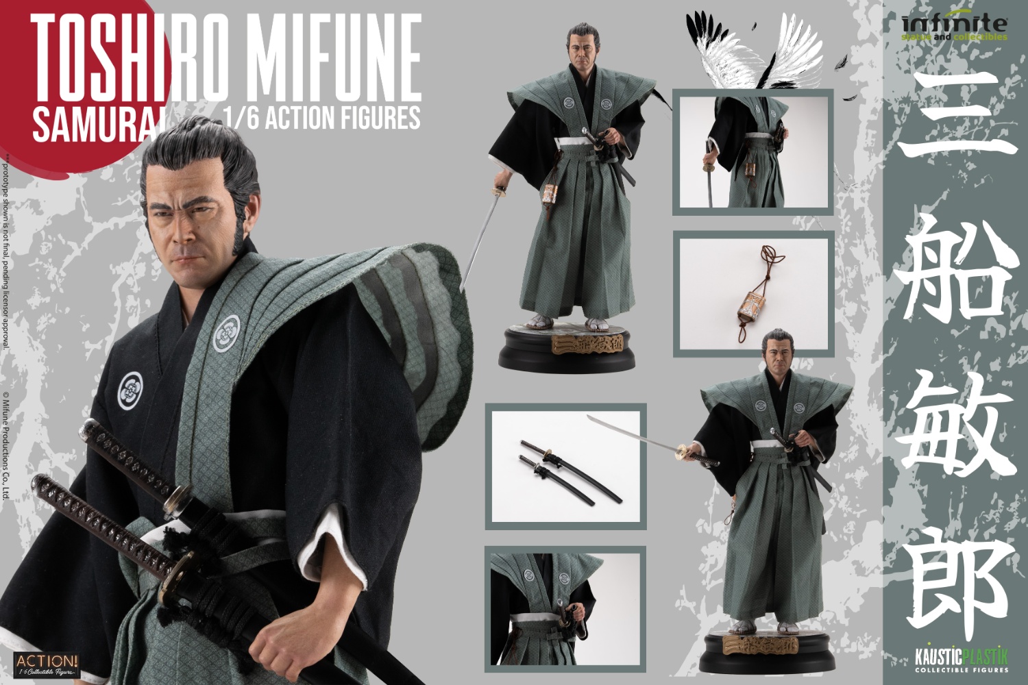 [สั่งจอง] Infinite Statue X Kaustic Plastik 1/6 ：Toshiro Mifune Action Figure