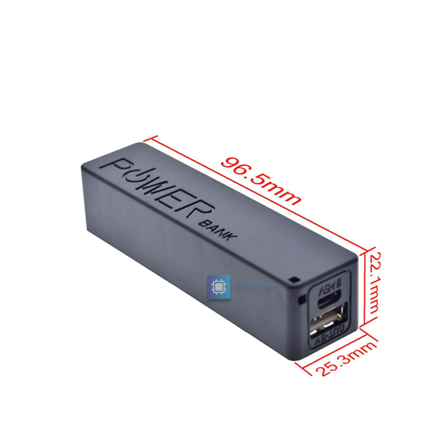 USB Power Bank Case 18650 Battery Charger DIY Kit Box Black