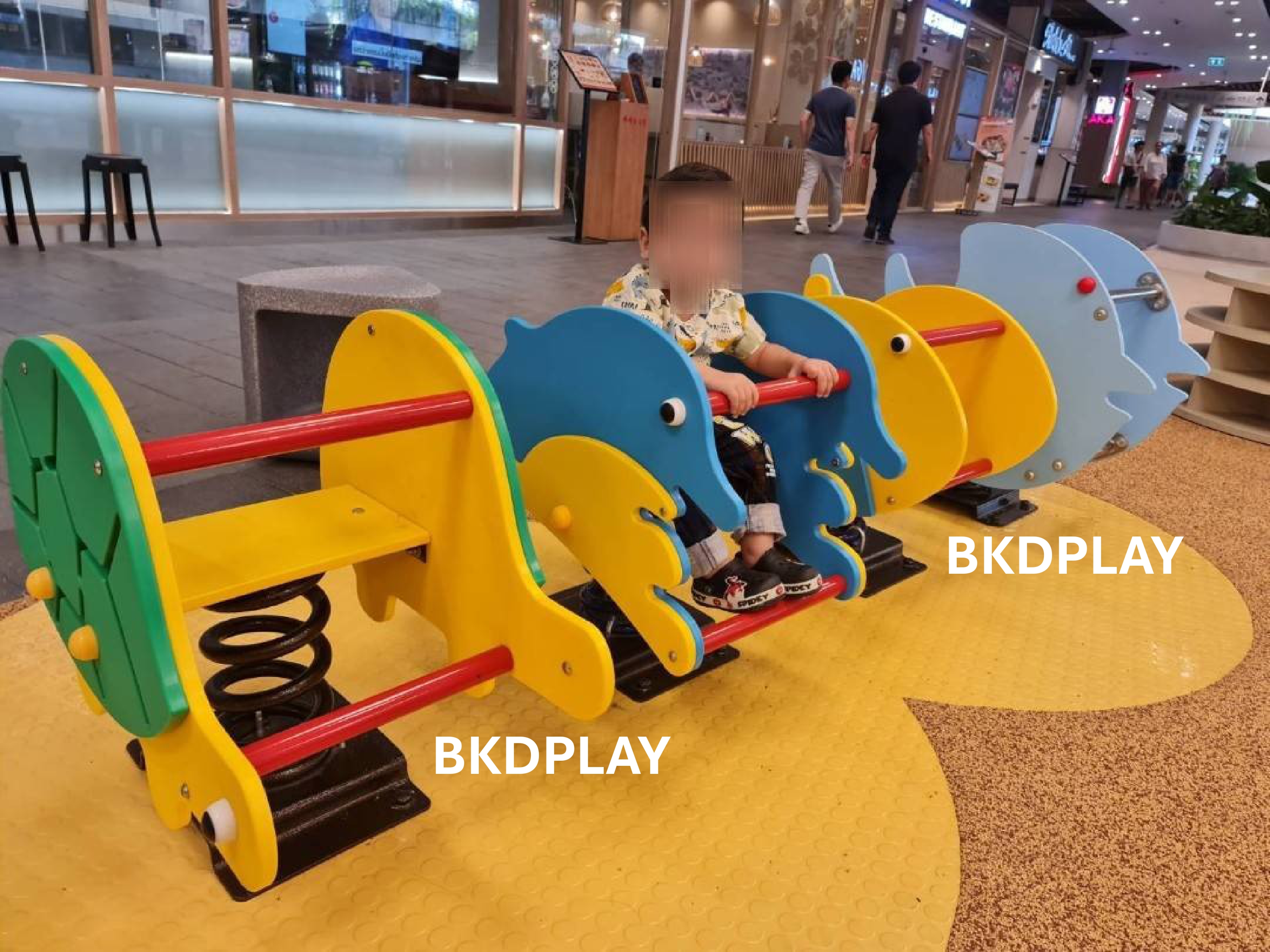 โยกเยก,ม้าโยก,สปริงปลาการ์ตูน สปริงโยกเยก, โยกเยกสปริง ,ของเล่น, เครื่องเล่นสนาม งานพรีเมียม