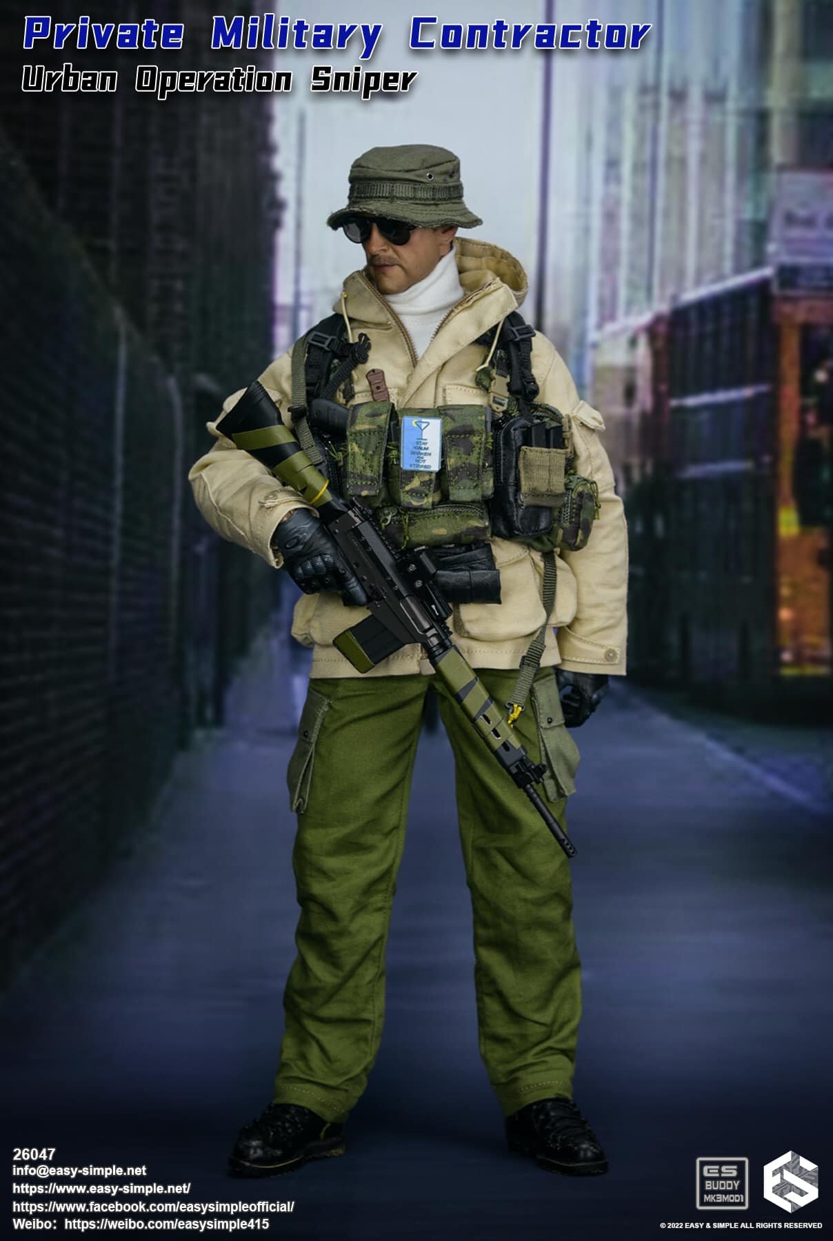 [สั่งจอง] Easy&Simple 26047 1/6 : Private Military Contractor Urban Operation Sniper.